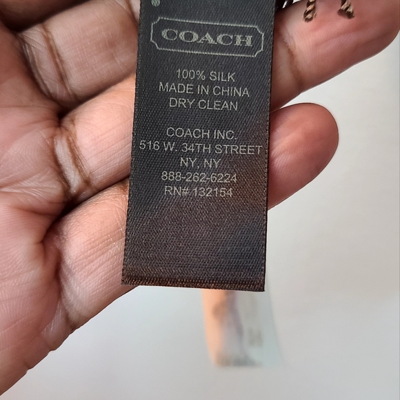 Coach Small Square Scarf - 20-21 Inches - Picture 5 of 9